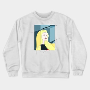 Euphoria Jaune #woman #girl #beauty #fineart #popart #home #decor #fashion #buyart #artprint #minimal #drawing Crewneck Sweatshirt